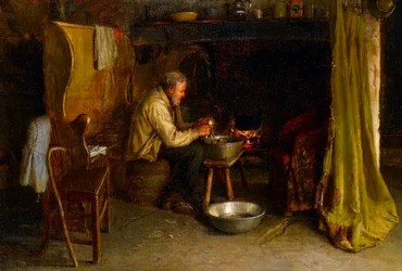 Kartoffeln schälen, 1900